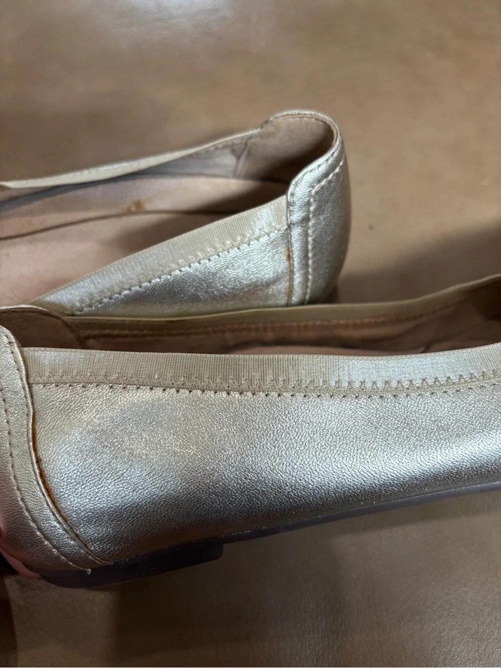 Vionic Metallic Gold Ballet Flat - Slip-On Women's Loafer